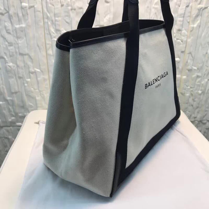 BALENCIAG巴黎世家 專櫃最新系列 升級版 定制原版麻帆布面料 米白色購物袋  BL1549